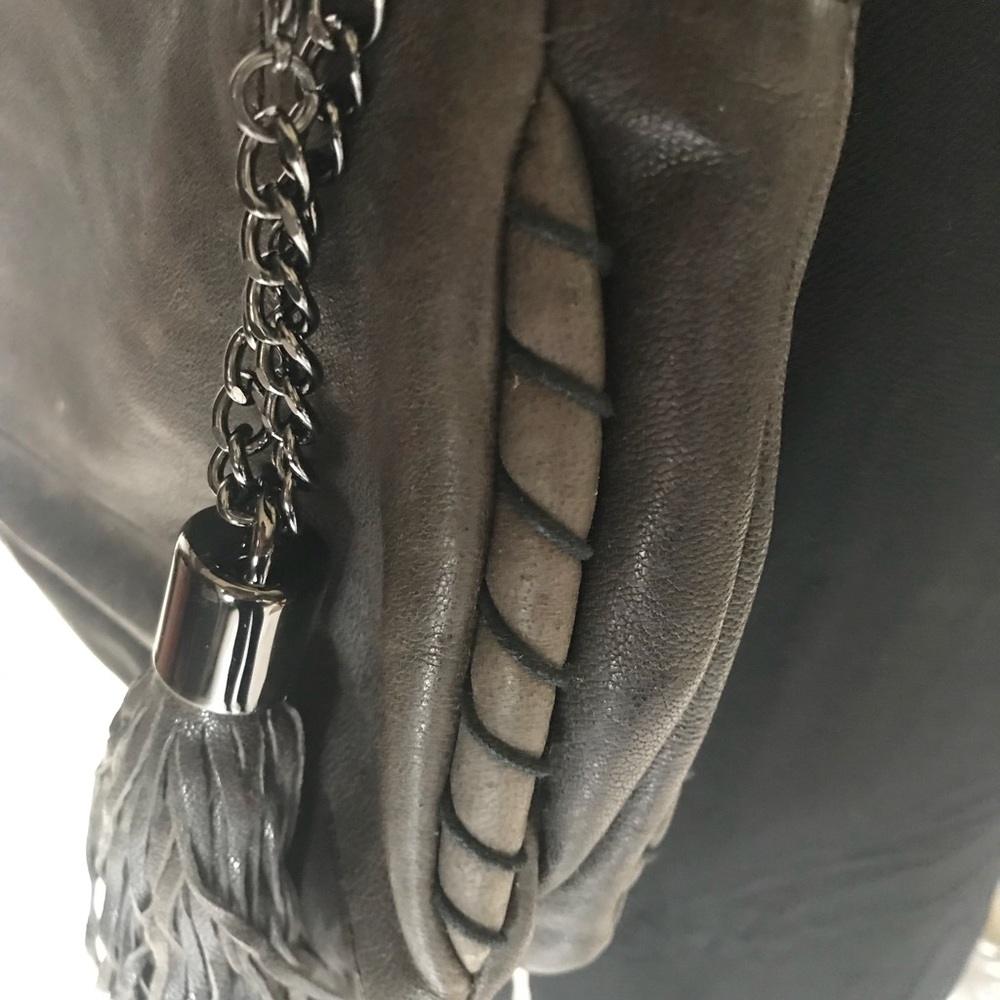 NWT Leather Cynthia Rowley Gray Handbag - Picture 5 of 6
